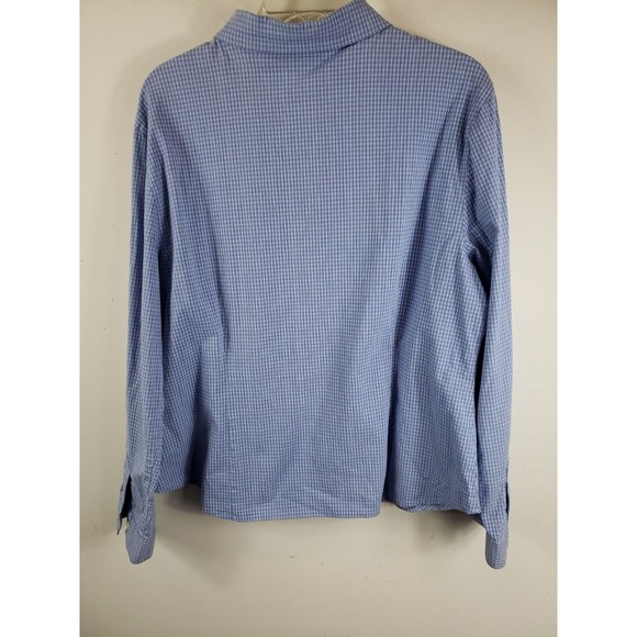 Susan Bristol Womens XL Blue Button Up Shirt Vintage Cotton blend - Picture 7 of 9